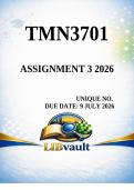 TMN3701 Assignment 3 - Due 9 July 2026