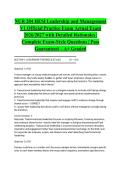 NUR 204 HESI Leadership and Management V1 Official Practice Exam Actual Exam 2026&sol;2027 with Detailed Rationales &vert; Complete Exam-Style Questions &vert; Pass Guaranteed &ndash; A&plus; Graded&NewLine;&NewLine;