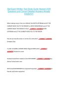 StarGuard Written Test Study Guide Newest 2026 &NewLine;Questions and Correct Detailed Answers Already &NewLine;Graded A&plus; 