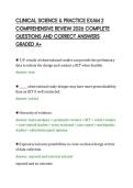 CLINICAL SCIENCE & PRACTICE EXAM 2&NewLine;COMPREHENSIVE REVIEW 2026 COMPLETE&NewLine;QUESTIONS AND CORRECT ANSWERS&NewLine;GRADED A&plus;