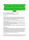 NUR 204 Exam 2 Leadership and Management Review Official Practice Exam Actual Exam 2026&sol;2027 with Detailed Rationales &vert; Complete Exam-Style Questions &vert; Pass Guaranteed &ndash; A&plus; Graded&NewLine;&NewLine;