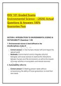&NewLine;ENV 101 Graded Exams 1&ndash;4 &ndash; Environmental Science &ndash; &lpar;2026&rpar; Actual Questions & Answers &lpar;StraighterLine&rpar; 100&percnt; Guarantee Pass