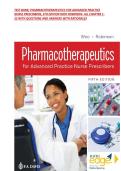TEST BANKFOR  PHARMACOTHERAPEUTICS FOR ADVANCED PRACTICE&NewLine;NURSE PRESCRIBERS&comma; 5TH EDITION WOO ROBINSON&vert; ISBN-13&NewLine;978-0803669260&vert; ALL CHAPTER 1- 55 WITH QUESTIONS AND ANSWERS WITH RATIONALES &vert; LATEST A&plus; GUIDE