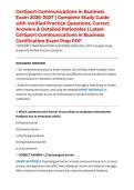 Certiport Communications in Business Exam 2026&ndash;2027 &vert; Complete Study Guide with Verified Practice Questions&comma; Correct Answers & Detailed Rationales &vert; Latest Certiport Communications in Business Certification Exam Prep PDF