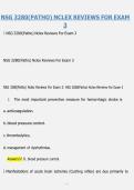 NSG 3280 Pathophysiology NCLEX Exam 3 2026&sol;2027 Study Guide &ndash; Complete Questions & Answers&comma; Clinical Review & Nursing Exam Preparation