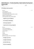 NUR 258 Exam 3 &ndash; Practice Questions&comma; Study Guide & Nursing Exam Review 2026