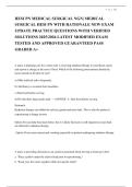 HESI PN Medical Surgical NGN Practice Questions with Verified Answers and Rationales Comprehensive Exam Review