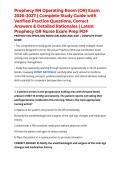 Prophecy RN Operating Room &lpar;OR&rpar; Exam 2026&ndash;2027 &vert; Complete Study Guide with Verified Practice Questions&comma; Correct Answers & Detailed Rationales &vert; Latest Prophecy OR Nurse Exam Prep PDF