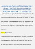 AMERICAN RED CROSS ACLS FINAL EXAM FULLY &NewLine;SOLVED & UPDATED 2026&lpar;LATEST VERSION &NewLine;VERIFIED FOR ACCURACY&rpar; &vert; 2026 LATEST&excl;&excl;