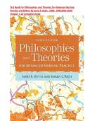 Test Bank For Philosophies and Theories for Advanced Nursing&NewLine;Practice 3rd Edition By Janie B&period; Butts &vert;  ISBN&colon; 9781284112245&NewLine;&vert; Chapter 1-26  &vert; All Chapters &vert; Complete A&plus;  Guide