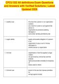 CPCU 552 All definitions Exam Questions&NewLine;and Answers with Verified Solutions &vert; Latest&NewLine;Updated 2026