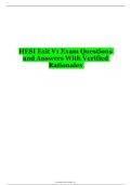 HESI Exit V1 Exam Questions And Answers With Verified Rationales