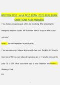 AHA ACLS Written Test &lpar;2026&sol;2027 LATEST UPDATE&rpar; Study Guide &ndash; Complete Questions & Answers&comma; Exam Review & Certification Preparation