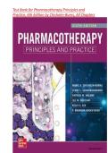 Test Bank for Pharmacotherapy Principles and Practice&comma; 6th Edition BY Chisholm-Burns &vert; ISBN-13 978-1260460278  &vert; All Chapters &vert; Latest A&plus; GRADED