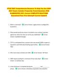 CTCD TEST Comprehensive Resource To Help You Ace 2026&NewLine;2027 Exams Includes Frequently Tested Questions With &NewLine;ELABORATED 100&percnt; Correct COMPLETE SOLUTIONS &NewLine;Guaranteed Pass First Attempt&excl;&excl; Current Update&excl;&excl;