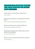 DELAWARE REAL ESTATE FULL SOLUTION&NewLine;VIEW AHEAD QUESTIONS AND ANSWERS&NewLine;STUDY COMPANION