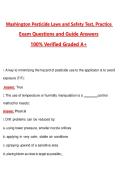 Washington Pesticide Laws and Safety Test&comma; Practice Exam &lpar;Latest 2026&sol;2027 Update&rpar; Complete Questions and Guide Answers&comma; 100&percnt; Verified Graded A&plus;