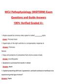 WCU Pathophysiology Midterm &lpar;Latest 2026&sol;2027 Update&rpar; Complete Questions and Guide Answers&comma; 100&percnt; Verified Graded A&plus;