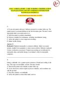 ANCC AMBULATORY CARE NURSING CERTIFICATION  EXAM QUESTIONS AND 100&percnt; VERIFIED ANSWERS WITH  RATIONALES GRADED A&plus; GUARANTEED PASS ON THE FIRST ATTEMPT