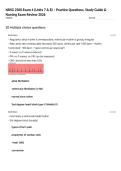 NRSG 2500 Exam 4 &lpar;Units 7 & 8&rpar; &ndash; Practice Questions&comma; Study Guide & Nursing Exam Review 2026