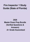 Fire Inspector 1 Study Guide &lpar;State of Florida&rpar;&colon; Complete Certification Review Notes & Practice Questions PDF