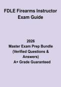 FDLE Firearms Instructor Exam Guide&colon; Complete Certification Review Notes & Practice Questions PDF
