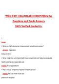 WGU D391 Healthcare Ecosystems OA ACTUAL EXAM &lpar;Latest 2026&sol;2027 Update&rpar; Complete Questions and Guide Answers&comma; 100&percnt; Verified Graded A&plus;