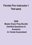 Florida Fire Instructor I Test Prep&colon; Complete Certification Study Guide&comma; Review Notes & Practice Questions PDF