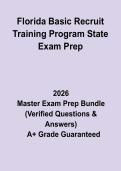 Florida Basic Recruit Training Program State Exam Prep&colon; Complete Study Guide&comma; Review Notes & Practice Questions PDF