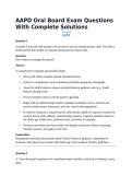AAPD Oral Board Exam Questions With Complete Solutions