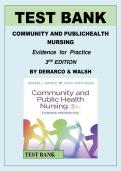 Test Bank for Community & Public Health Nursing 3rd Edition Demarco&colon; All Chapters