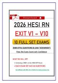 2026 HESI RN Exit Exam &vert; NGN Nursing Questions &vert; 2026 HESI Nursing &NewLine;Exit Exam Questions &lpar;Latest PDF Update&rpar;