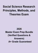SW 650 Research Methods Test&colon; Complete Study Guide&comma; Review Notes & Practice Questions PDF