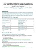 UHC Ethics and Compliance Section for Certification Exam &ndash; UnitedHealthcare Medicare Advantage Certification &ndash; 2026&sol;2027 Edition &ndash; 50 Questions with Evidence-Based Verified Answers