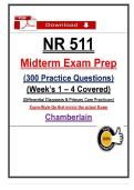 NR 511 Midterm Exam Prep &ndash; Differential Diagnosis & Primary Care &ndash; &lpar;2026&rpar; &NewLine;Actual Questions & Answers &lpar;Chamberlain&rpar; 100&percnt; Guarantee Pass 
