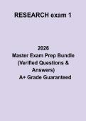 RESEARCH Exam 1&colon; Complete Research Methods Study Guide&comma; Review Notes & Practice Questions PDF
