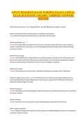 LPN FUNDAMENTALS OF NURSING EXAM 1-6 FINAL&NewLine;EXAM QUESTIONS AND 100&percnt; VERIFIED ANSWERS&NewLine;2025&sol;2026