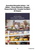 Accounting Information Systems 3rd Edition Test Bank &vert; Vernon Richardson&comma; Chengyee Chang & Rod Smith &vert; AIS Exam Prep Questions & Answers 2025&ndash;2026
