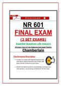 NR 601 Final Exam &ndash; Primary Care Maturing & Aged Family &ndash; &lpar;2026&rpar; Actual &NewLine;Questions & Answers &lpar;Chamberlain&rpar; 100&percnt; Guarantee Pass 