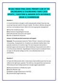 NR 602&sol; NR602 FINAL EXAM&colon; PRIMARY CARE OF THE &NewLine;CHILDBEARING & CHILDREARING FAMILY &lpar;2026 &NewLine;UPDATE&rpar; &vert; QUESTIONS & ANSWERS WITH RATIONALE&vert; &NewLine;GRADE A&vert; CHAMBERLAIN