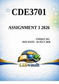 CDE3701 ASSIGNMENT 3 2026