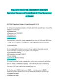 WGU C215 OBJECTIVE ASSESSMENT 2026&sol;2027 &vert; Operations Management Guide &vert; Grade A &vert; Pass Guaranteed - A&plus; Graded&NewLine;&NewLine;