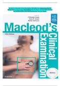 Test Bank For Macleod's Clinical Examination 14th Edition by J&period; Alastair Innes BSc PhD FRCP Ed &lpar;Editor&rpar;&comma; Anna R&period; Dover PhD FRCP&lpar;Ed&rpar;&vert; All 1-21 Chapters Covered With Questions And Verified Solutions With Detailed Rationales And Case Studies&period;