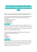 WGU C215 OBJECTIVE ASSESSMENT PREP 2026&sol;2027 &vert; Operations Management &vert; Grade A &vert; Pass Guaranteed - A&plus; Graded&NewLine;&NewLine;