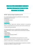 WGU C215 PRE-ASSESSMENT 2026&sol;2027 &vert; Operations Management &vert; Grade A &vert; Pass Guaranteed - A&plus; Graded&NewLine;&NewLine;
