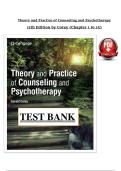Theory and Practice of Counseling and Psychotherapy&comma; 11th Edition &lpar;2026&rpar; &lpar;PDF&rpar; &ndash; Test Bank &lpar;Chapters 1&ndash;15&rpar; &ndash; Corey&NewLine;