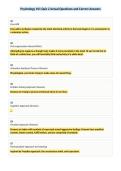 Psychology 101 Quiz 2 Actual Questions and Correct Answers