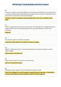 PSYC101 Quiz 7 Actual Questions and Correct Answers