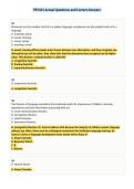 PSY101 Actual Questions and Correct Answers