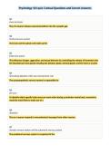 Psychology 101 quiz 3 Actual Questions and Correct Answers